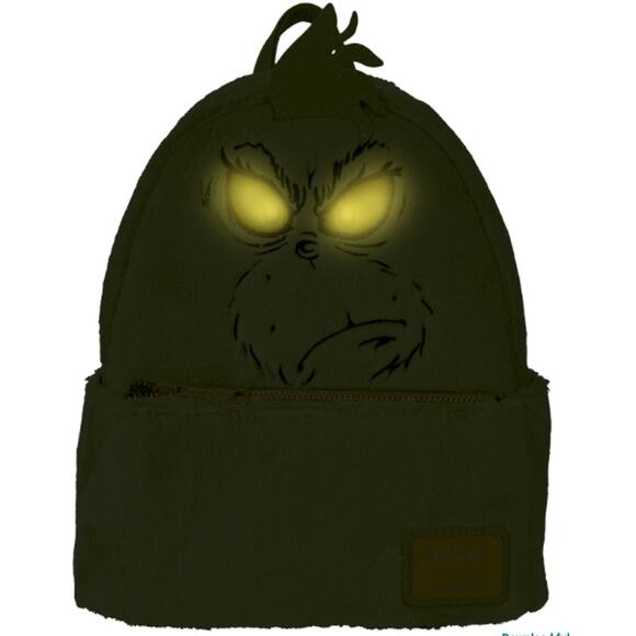 Loungefly Dr. Seuss How The Grinch Stole Christmas! Plush Light Up Mini Backpack main image 7
